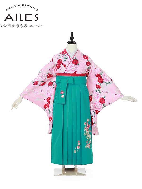 【レンタル】ジュニア小学校卒業袴レンタルAR0013 ジュニア卒業式 小学生 卒業式 袴女の子 小学校 卒業袴 レンタル 卒業式 レンタル袴【往復送料無料】138cm~143cm|レンタルきもの エール