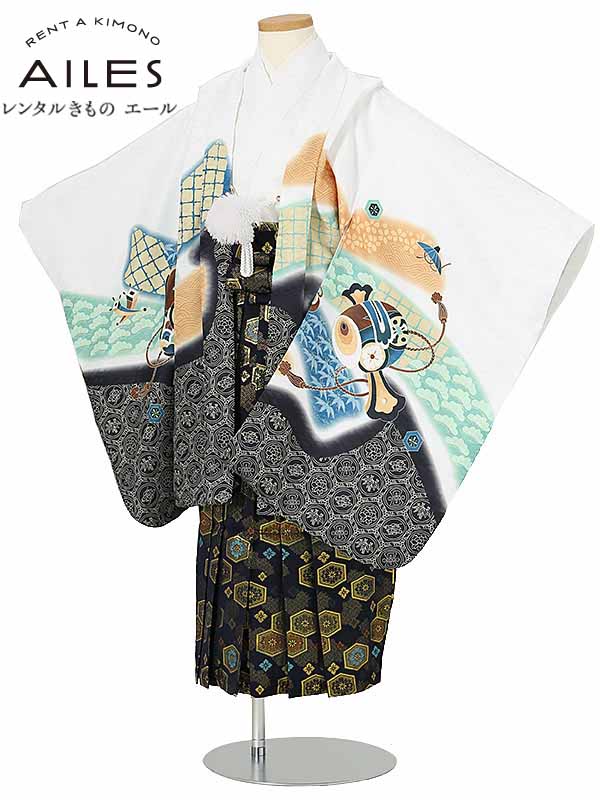 即納 最大半額 七五三 往復送料無料 新品足袋プレゼント 人気 かっこいい 753 男の子 着物 子供 人気柄 ５才男の子 卒園式 お祝い お正月 和装 貸衣装 きもの 七五三 袴セット 羽織袴 七五三袴 男児 鷹と鼓 Ao5145 白 袴レンタ 5歳 着物 レンタル 七五三 A3ao5145