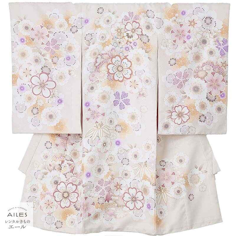 産着 御嬢さん【賃借】御嬢さん産着0161 象牙色 桜 花飾りつけ うしろ帯 産着 賃借 お宮参り 産着賃借 祝着賃借 初着 可愛らしい うしろ帯 赤んぼう 祝する映画化 御召しもの 産着 赤んぼう御召しもの 御嬢さん かぶり笠よだれかけ仕掛ける賃借 貨物輸送無料
