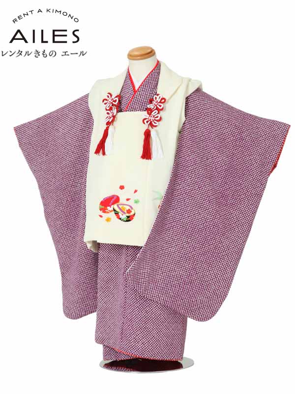 七五三 【賃借】七五三 御姉さん 3歳厚地の外套厚地の外套賃借 AP3055 紫×白 こっぽり 絞り 御嬢さん 七五三厚地の外套  厚地の外套厚地の外套 貸お召しもの 和装 お正月 儀式用 きもの 3歳 七五三 3才御姉さん 一般受け柄 赤ちゃん  753 愛くるしげ 一般受け 新品足袋差し上げ物 貨物輸送無料