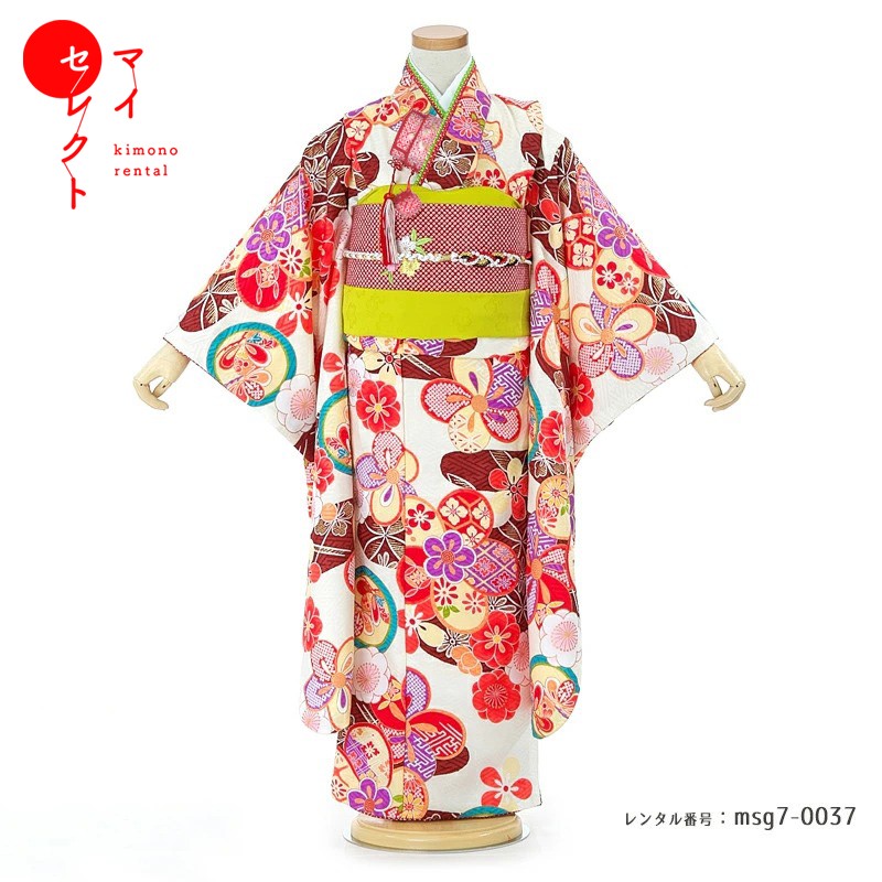 七五三着物、襦袢付　メゾピアノ7歳 楽天市場】【レンタル】 七五三 身長110cm〜125cm 着物 7歳