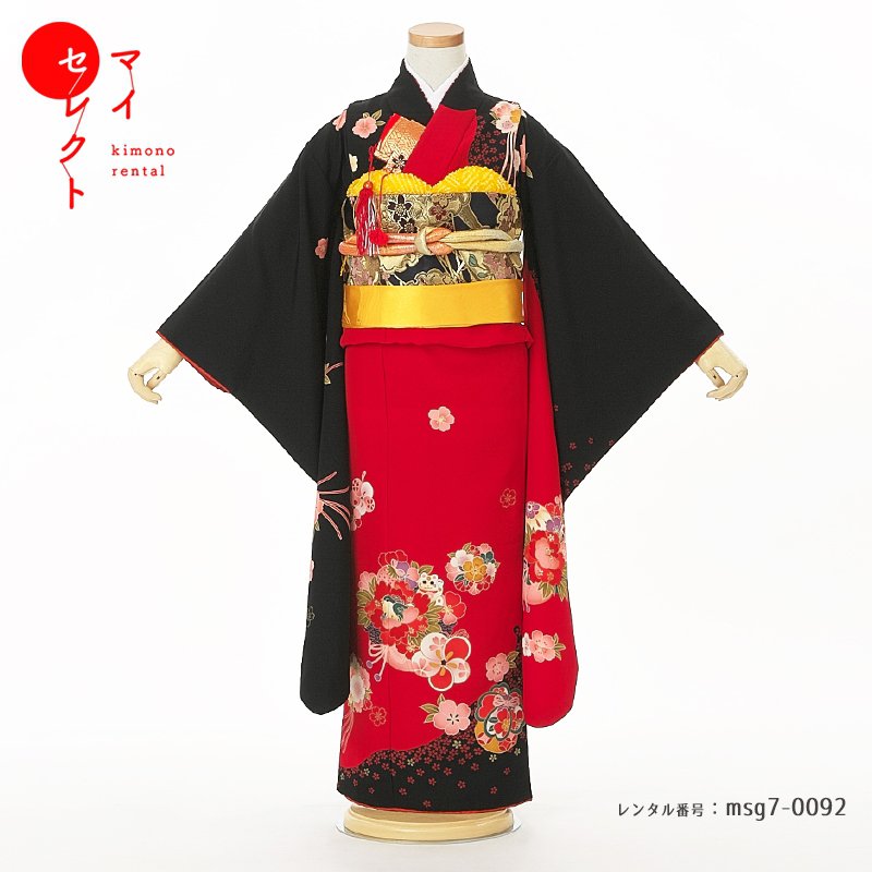 【レンタル】 七五三 身長110cm～125cm 着物レンタル 7歳 女の子 msg7_0092草履 バッグ レンタル着物 レトロ 貸衣装 長襦袢 衣装 七歳 モダン 753着物 女児 おしゃれ 古典 小学生 きもの 子供 七五三レンタル 七五三衣装 子ども着物 七草祝い 六歳 八歳