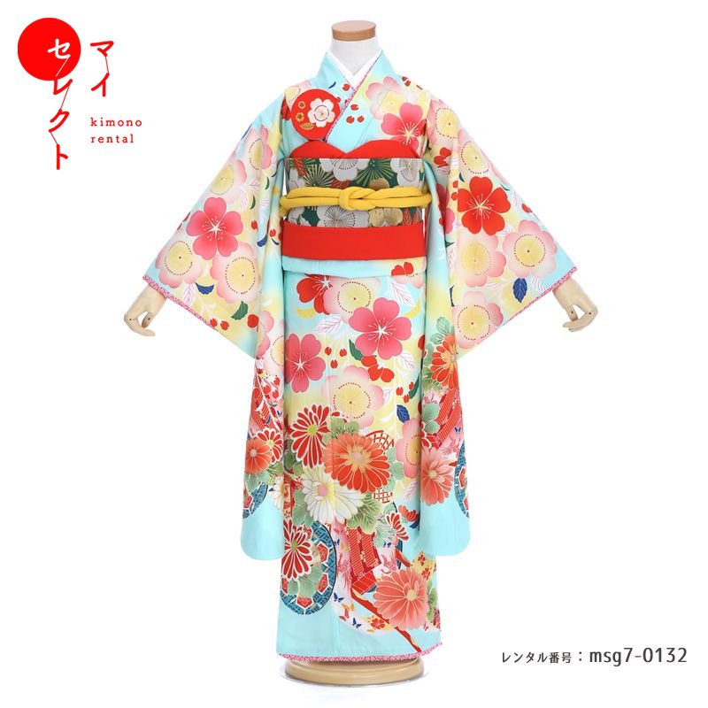 【レンタル】 七五三 身長110cm～125cm 着物レンタル 7歳 女の子 msg7-0132 乙葉 レトロ 着物 レンタル 草履 バッグ 衣装 レンタル着物 おしゃれ モダン 長襦袢 貸衣装 古典 和服 753着物 七歳 子供 七五三レンタル 子ども 753 七五三着物 七草祝い 6歳 8歳｜レンタル衣裳　マイセレクト