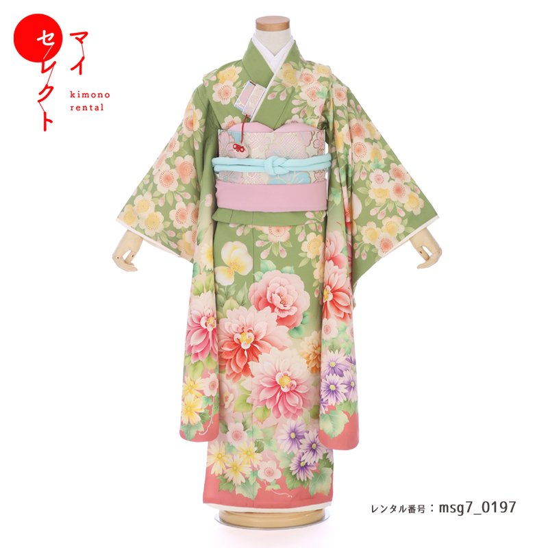 【レンタル】 七五三 身長110cm～125cm 着物 レンタル 7歳 女の子 乙葉 msg7-0197 乙葉 レトロ 着物レンタル 草履 バッグ 衣装 レンタル着物 髪飾り モダン 貸衣装 古典 753着物 七歳 子供 七五三レンタル 子ども 753 七五三着物 七草祝い 六歳 八歳｜レンタル衣裳　マイセレクト