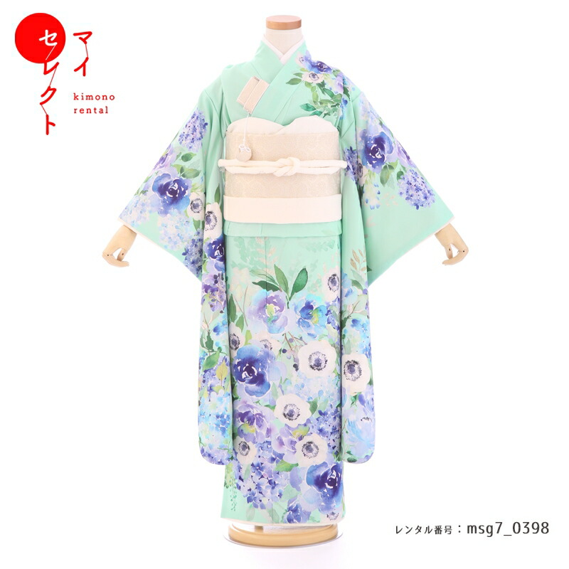 【レンタル】 身長110cm～125cm 着物レンタル 七五三 7歳 女の子 イチハ(ICHIHA) フルセット レンタル msg7_0398 七歳 753着物 子供 貸衣装 女児 小学生 草履 バッグ 長襦袢 衣装 きもの モダン レトロ 古典 おしゃれ 七草祝い 七才 六才 八才 往復送料無料｜レンタル衣裳　マイセレクト