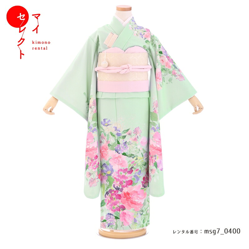 【レンタル】 身長110cm～125cm 着物レンタル 七五三 7歳 女の子 イチハ(ICHIHA) フルセット レンタル msg7_0400 七歳 753着物 子供 貸衣装 女児 小学生 草履 バッグ 長襦袢 衣装 きもの モダン レトロ 古典 おしゃれ 七草祝い 7才 6才 8才 往復送料無料｜レンタル衣裳　マイセレクト