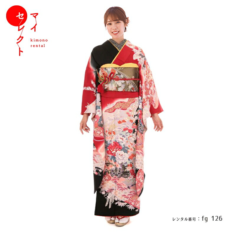 希少 吾妻徳穂 吉澤友禅高級振袖 決算セール 吉澤友禅 新品正絹振袖 手縫い仕立付き 吾妻徳穂 赤