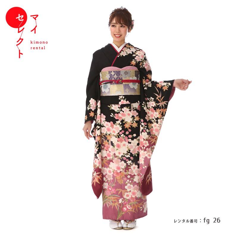 振袖　レンタル 〔fg_26b/saki407〕結婚式 結納卒業式 フルセット ブランド 貸衣装 レンタル着物 往復送料無料 | 着物 セット 草履 成人式 バッグ 振袖レンタル 振り袖 振り袖レンタル 和服 着物セット 卒業式 礼装 晴れ着 結婚式 ぞうり 【レンタル】