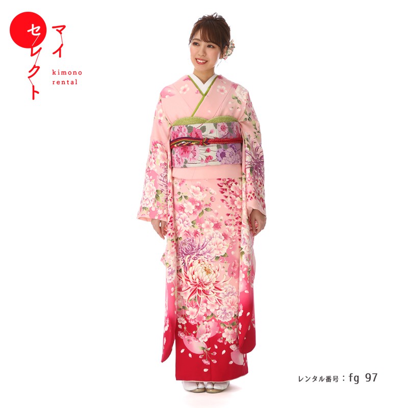 着物 Fg 97 成人式がコロナ影響によって中止になった場合 当店より発送日前であればキャンセル料金は無料です 全て揃ったフルセットです 着物に合った コーデはしっかりと行います レンタル衣裳 フルセット 振袖 結婚式 フルセット 振袖 結婚式 卒業式 レンタル
