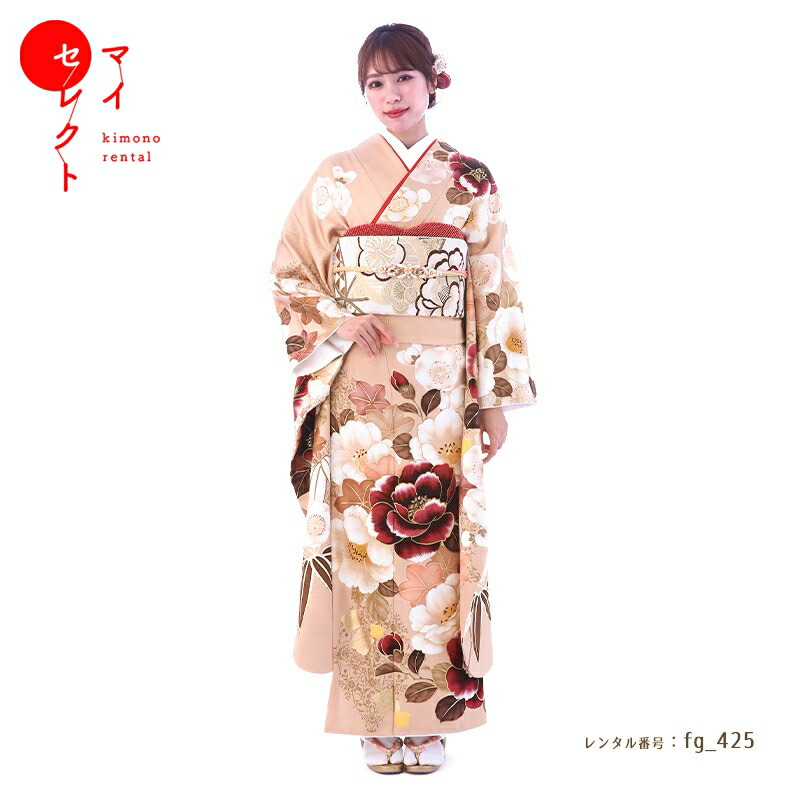 楽天市場】【振袖 レンタル】 結婚式 結納R052 正絹 藤色 紗綾桜に菊