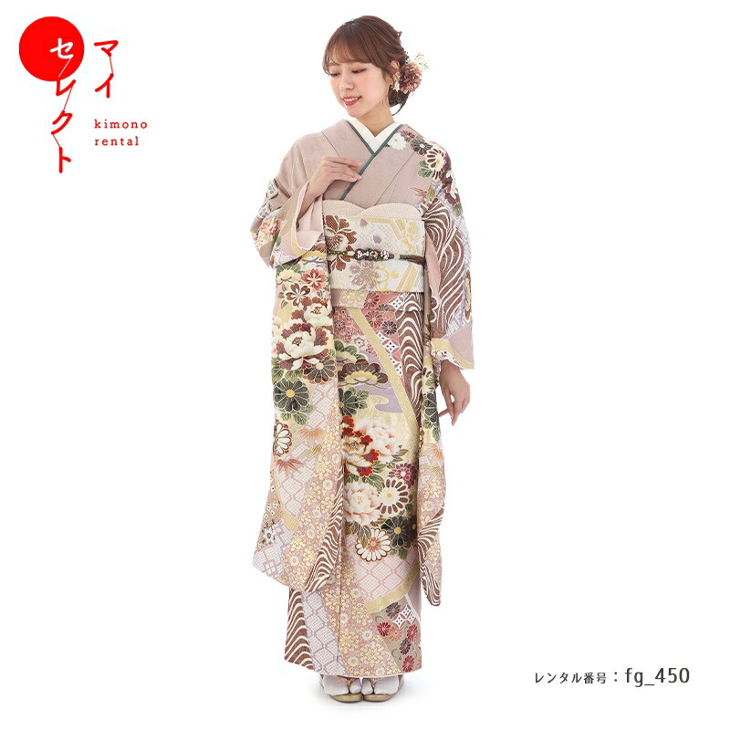 楽天市場】振袖 レンタル 桂由美 fg_450：フルセット レンタル着物