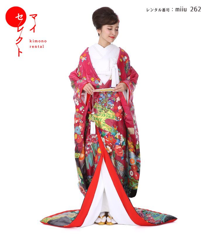 色打掛　打掛　着物　結婚式　リメイクにも リメイク振袖「オリジナル打掛」 / オリフリ