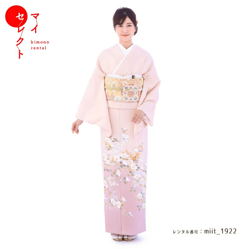 【レンタル】 夏用 色留袖 小さいサイズ 単衣 色留袖 レンタル 五つ紋 着物レンタル miit_1922 小さめサイズ 往復送料無料 留袖 叙勲式 結婚式 母 着物 着物 レンタル お宮参り 母親 祖母 留袖レンタル レンタル衣装 親族 レンタル留袖 着物セット