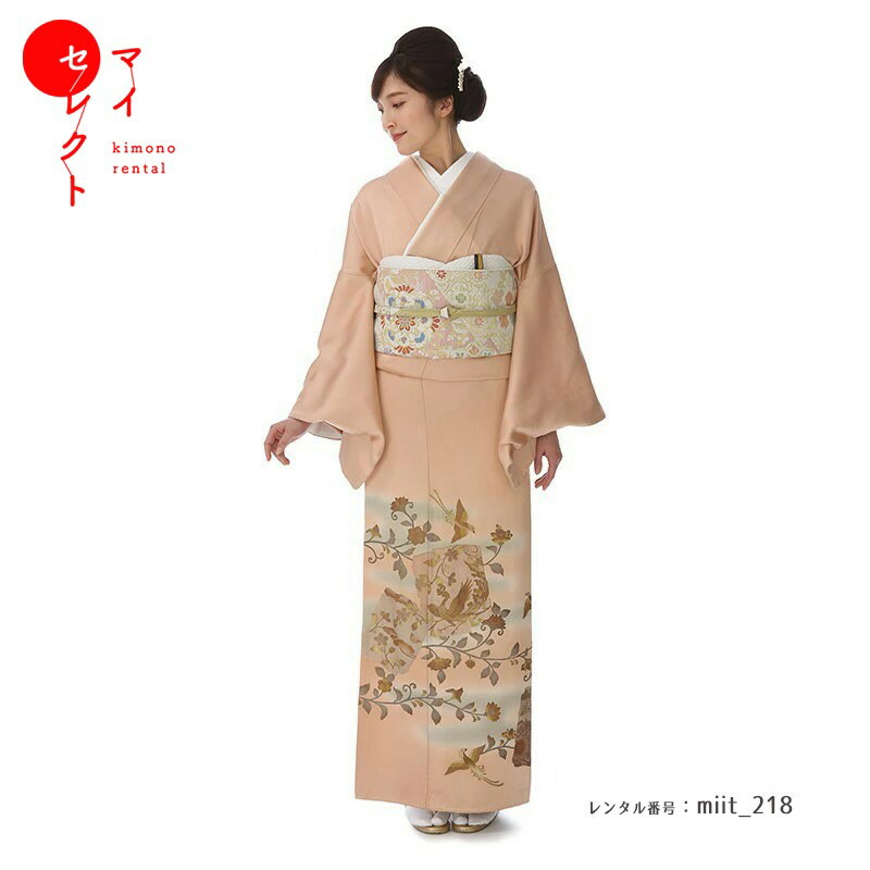 【レンタル】 色留袖 小さめ 対応身長148cm-157cm 小さいサイズ ショートサイズ miit_218 色留袖 U-213 吉祥唐草文 S 往復送料無料 叙勲式 留袖 母 着物 低身長 スモール 着物レンタル お宮参り 母親 祖母 留袖レンタル 親族 レンタル着物 レンタル留袖 着物セット きもの