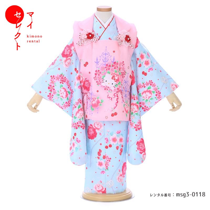 楽天市場】【レンタル】 七五三 着物 3歳女の子 身長85cm〜100cm [被布