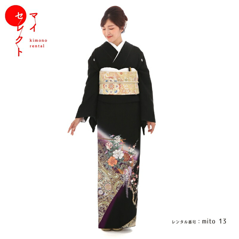 楽天市場】【レンタル】 留袖 mito_16 北259 洋花 高級 正絹 フル