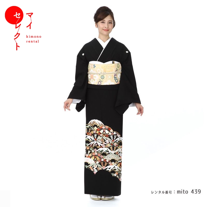 4895　黒留袖着物　単品　結婚式　金彩友禅　紋付　違いたかの羽 4895 黒留袖着物 単品 結婚式 金彩友禅 紋付 違いたかの羽 楽天