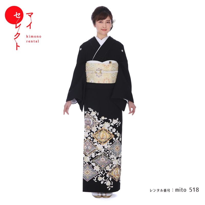 着物もんぺパンツ【黒】黒留袖 鷹 リメイクハンドメイド お正月 成人式 卒業式 楽天市場】【レンタル】 留袖 吉澤友禅 プレミアム ハイクラス