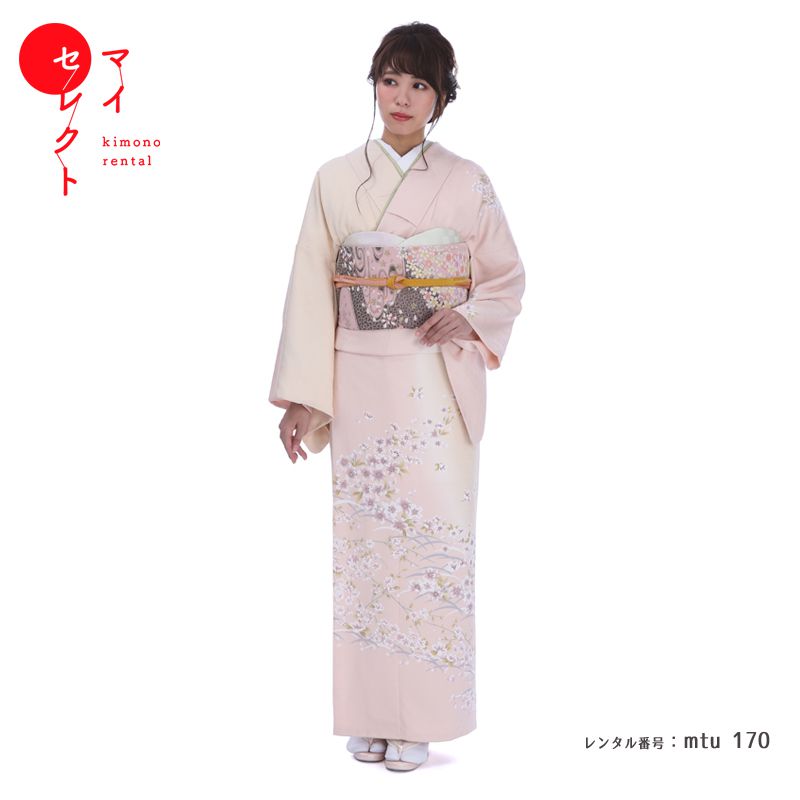 楽天市場】【レンタル】 訪問着 レンタル mtu_117 JL-44 花の丸 ピンク
