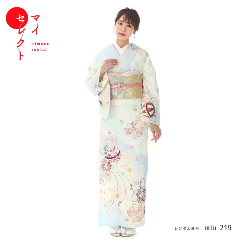 【レンタル】 訪問着 レンタル 乙葉 鞠に桜吹雪 瑞雲 ブルー mtu_219 結婚式 往復送料無料 七五三 卒業式 母 20代 30代 40代 着物 お宮参り 母親 着物レンタル レトロ 訪問着レンタル 入学式 祖母 フルセット レンタル着物 ママ コーデ 入学 卒業 入園式 卒園式