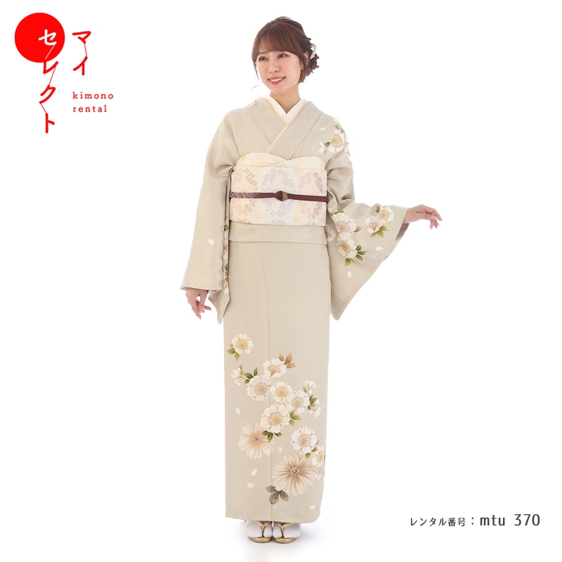 訪問着　フルセット　着物　正絹　友禅　トールサイズ　お祝い　結婚式　花　J8 訪問着 フルセット 着物 正絹 友禅 トールサイズ お祝い 結婚式