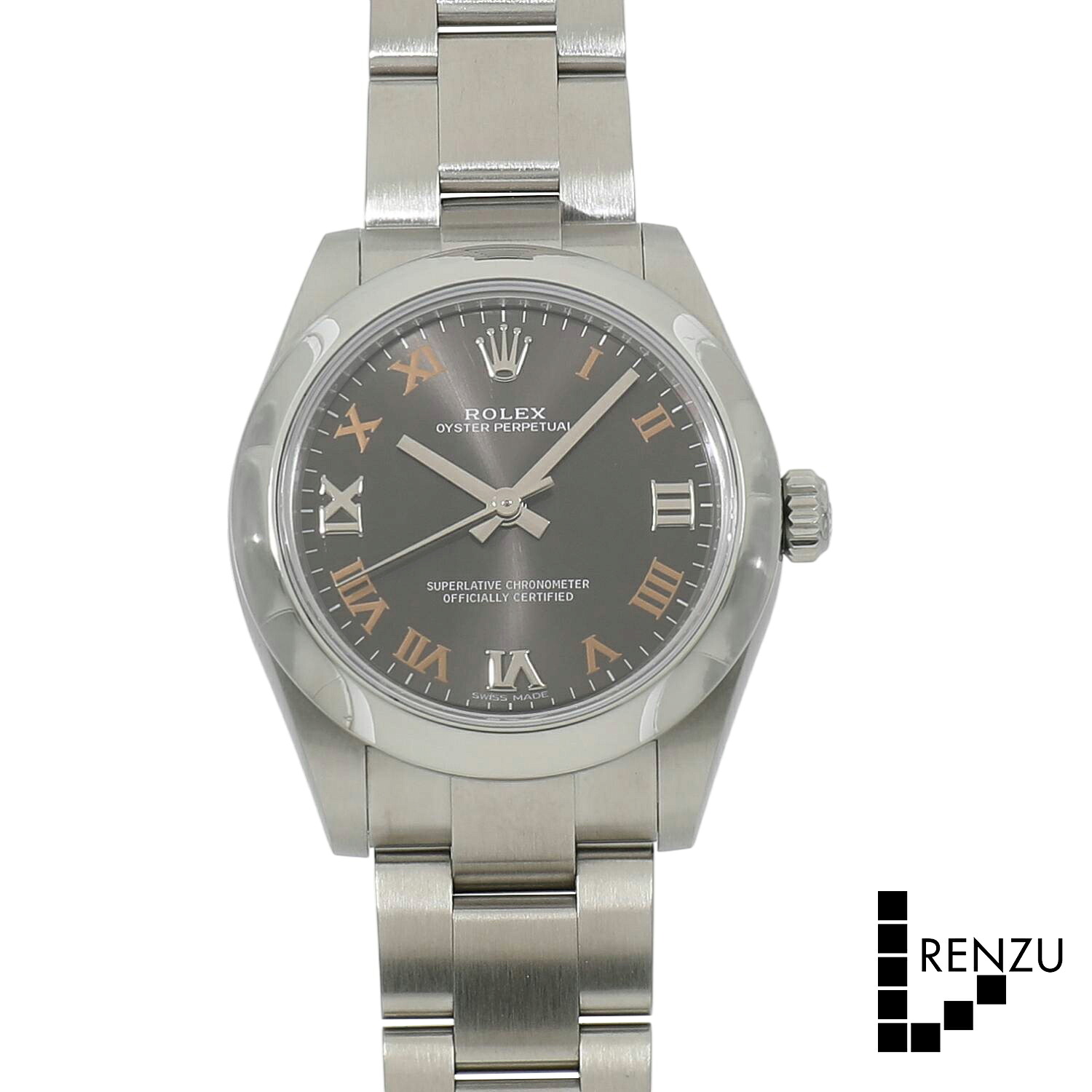 [中古]ロレックス オイスターパーペチュアル 177200 ランダム ダークグレー ユニセックス 送料無料 腕時計 【ローン48回無金利】｜れんず 店