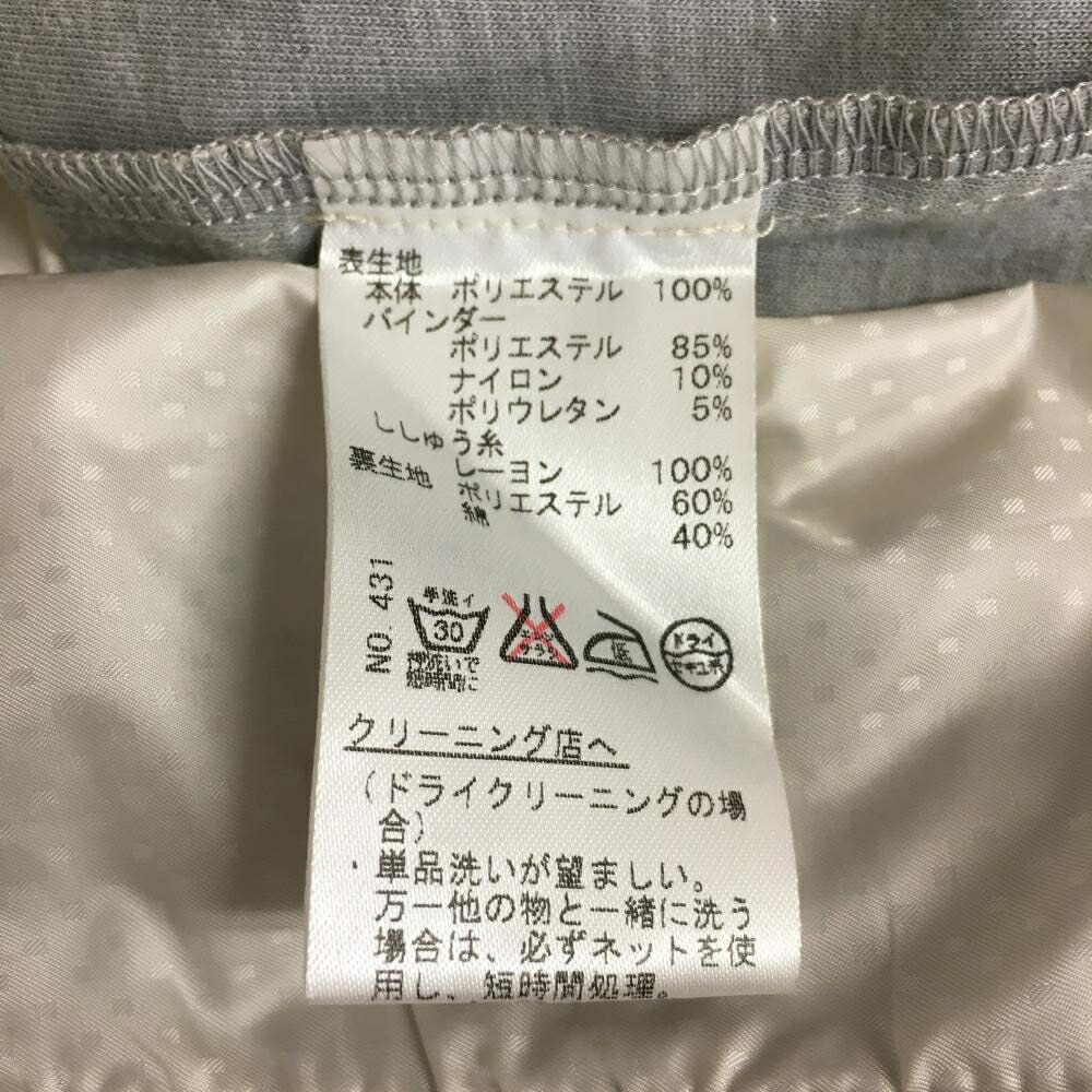 HealCreekヒールクリークジャケットベージュスクエアドット柄袖ミニポケットレディース40ゴルフウェア