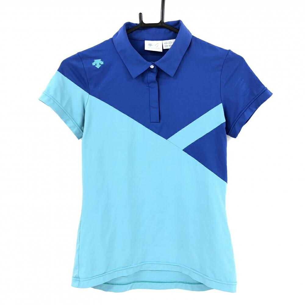 DESCENTE GOLF デサントゴルフ 総柄 ポロシャツ ゴルフ ウェア DESCENTE GOLF デサントゴルフ 半袖ポロシャツ 総柄 イエロー系