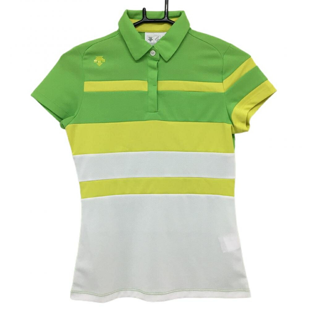 【美品】 2枚セット　DESCENTE GOLF 半袖 ポロシャツ 総柄 L DESCENTE GOLF 【美品】デサントゴルフ 半袖ポロシャツ ライト
