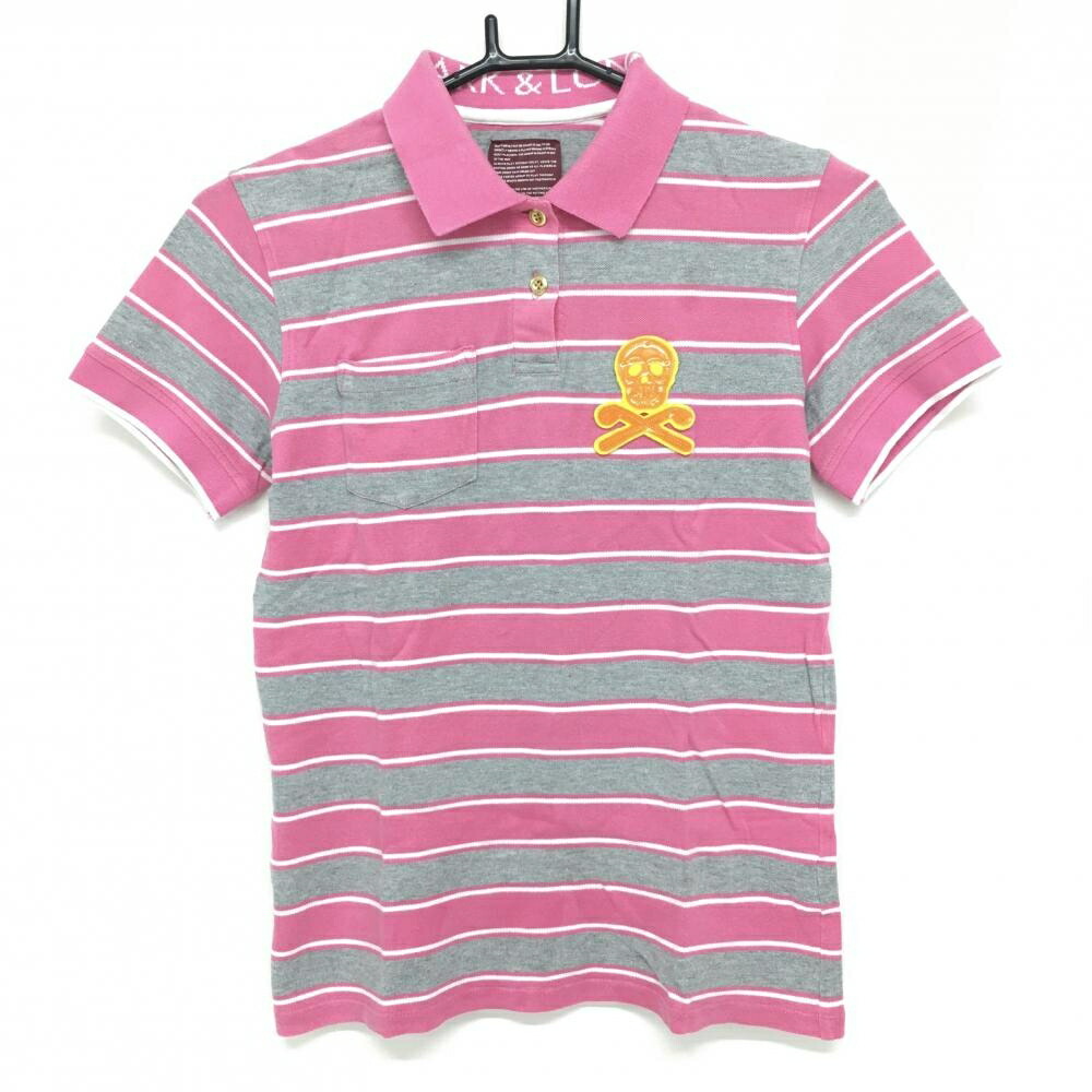 楽天市場】マークアンドロナ 半袖ポロシャツ 黒×蛍光ピンク 刺しゅう総