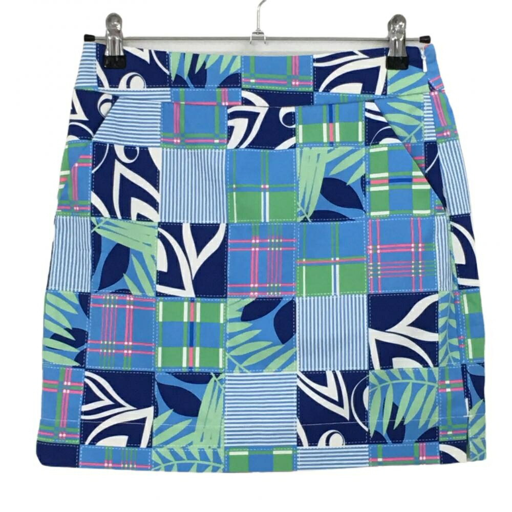 Loudmouth - 【超美品】ラウドマウス スカート ピンク×ライトブルー 英字総柄 ビッグワーズネオン 内側インナーパンツ レディース S ゴルフウェア LOUDMOUTH Loudmouth - 【超美品】ラウドマウス スカート ピンク×ライト