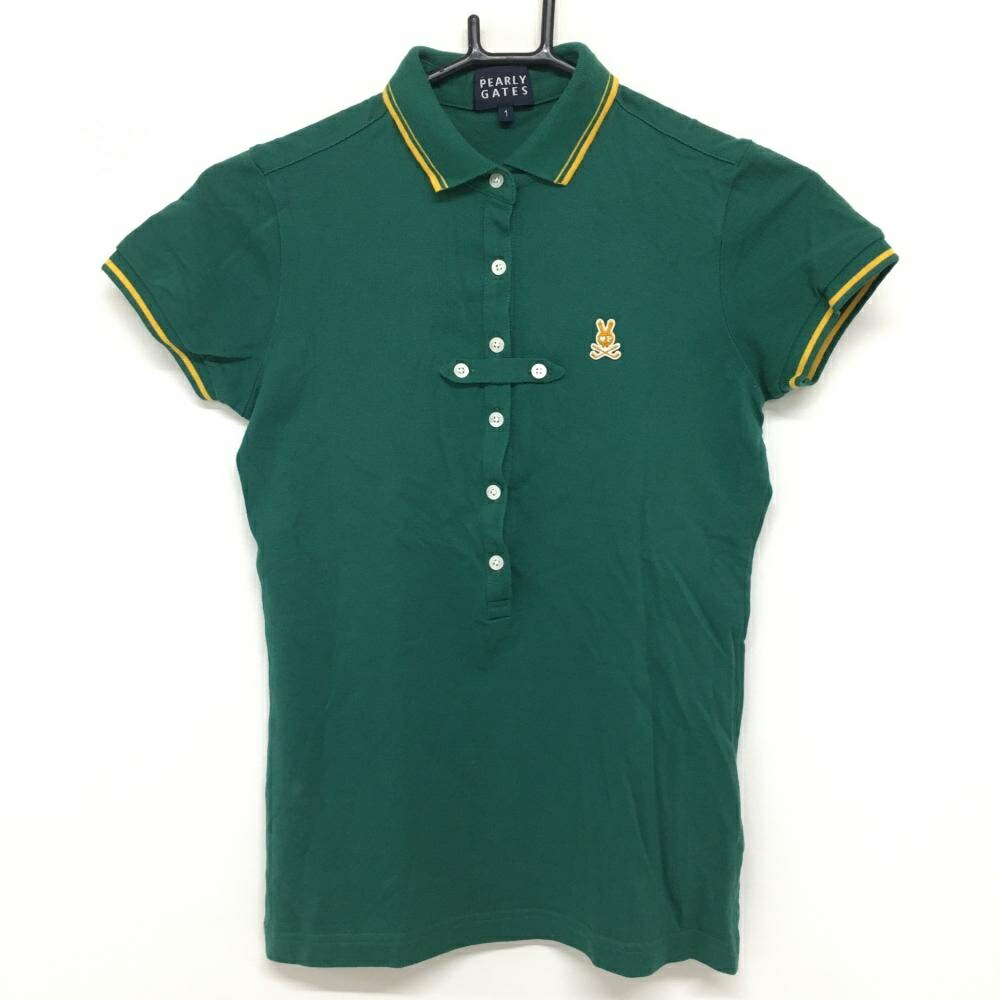 楽天市場】【美品】パーリーゲイツ 半袖ポロシャツ 白×グリーン