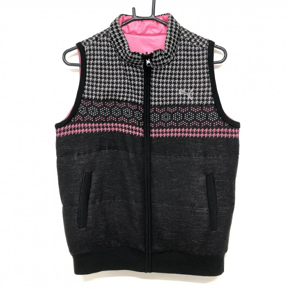 超美品 プーマゴルフ セットアップ 中綿ベスト スカート リバーシブル