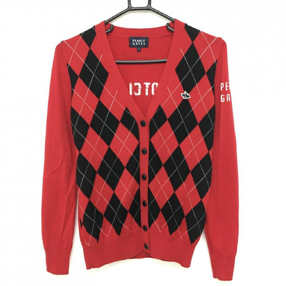 楽天市場】【美品】パーリーゲイツ カーディガン ネイビー×白 ケーブル