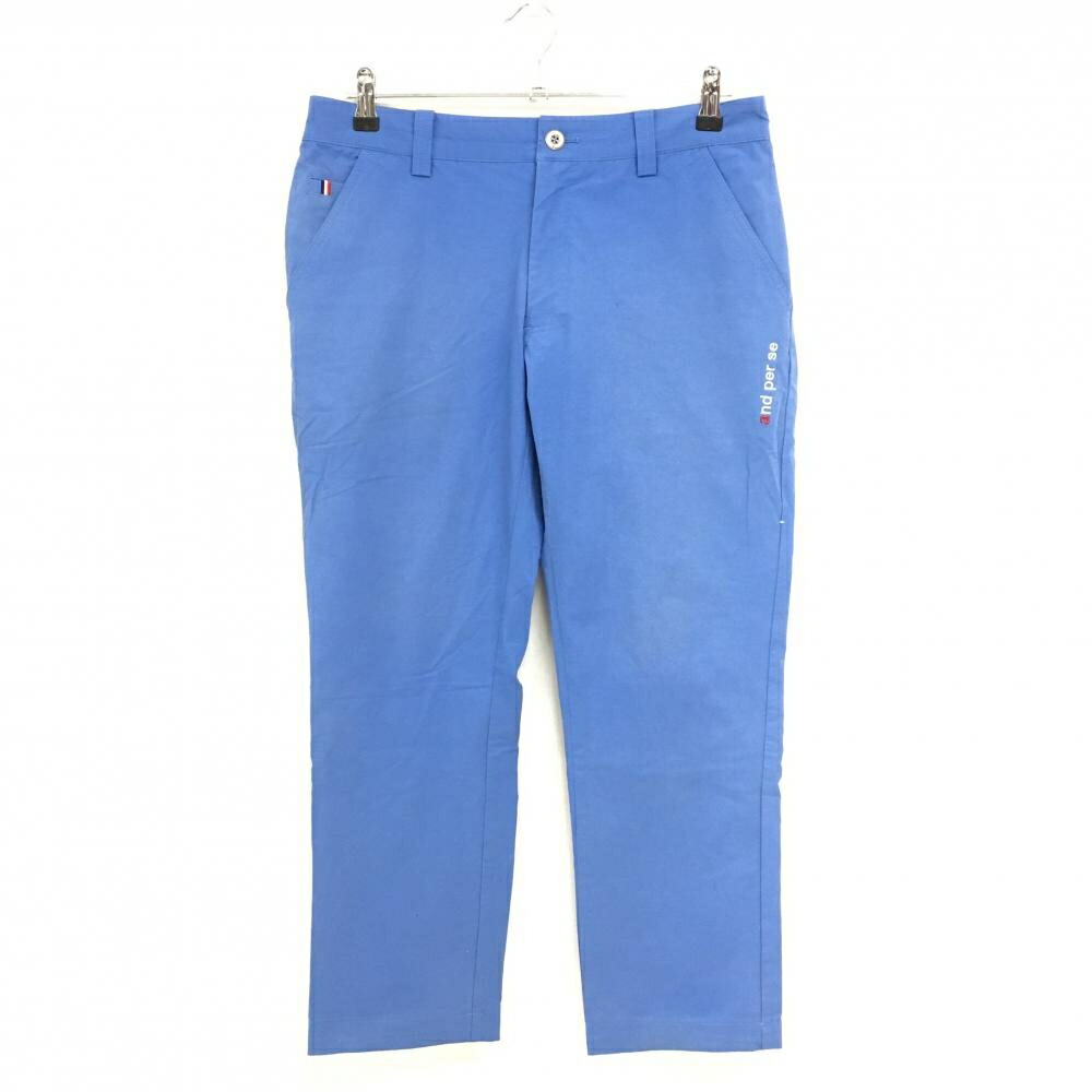 M 新品　アンパスィ　秋冬　メンズ　ストレッチロングパンツ　ブルー 40％OFFセール アンパスィ/and per se (秋冬モデル