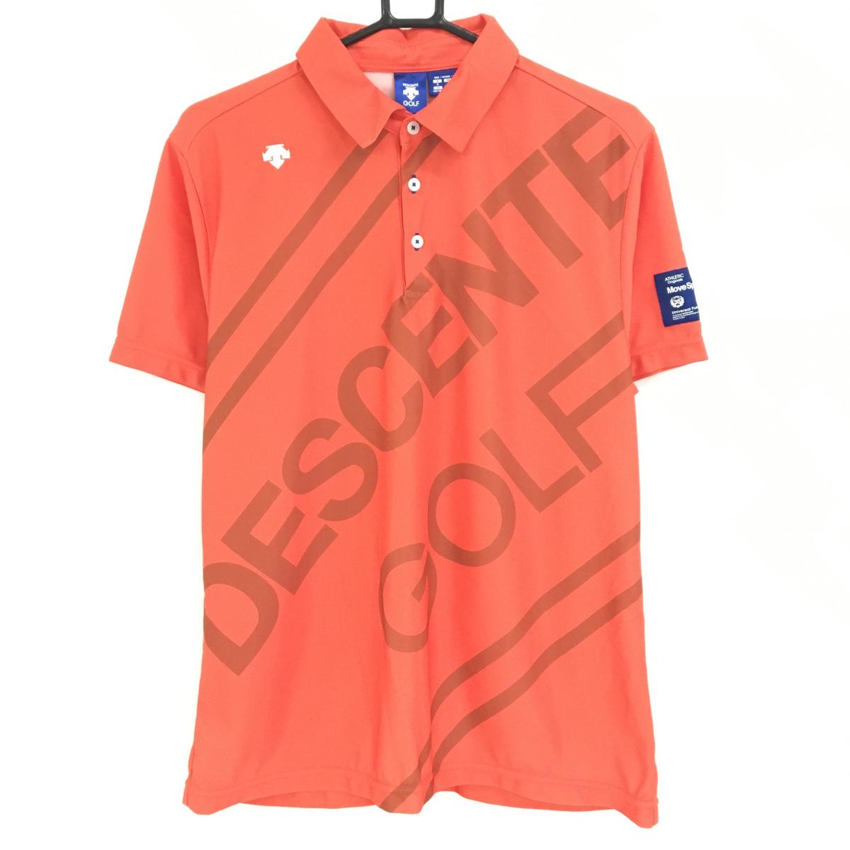 DESCENTE - 【美品】デサントゴルフ 半袖ポロシャツ レッド×白 グラデーション ロゴ刺しゅう 中田英寿 メンズ M ゴルフウェア DESCENTE DESCENTE GOLF 【美品】デサントゴルフ 半袖ポロシャツ レッド