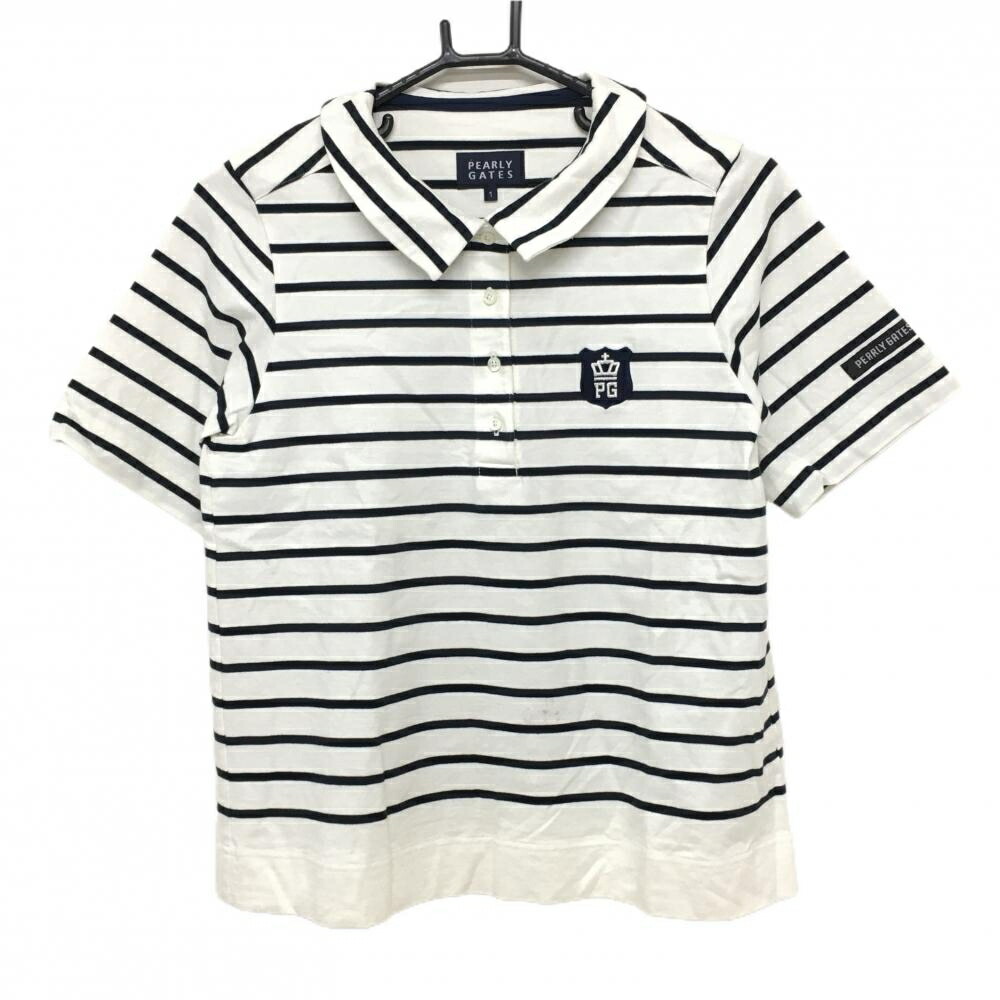 楽天市場】パーリーゲイツ 半袖ポロワンピース ネイビー×白