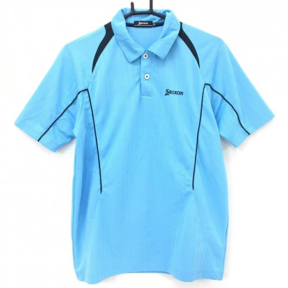 SRIXON (スリクソンゴルフ) 半袖シャツ RGMLJA16(ブルー)ＬＬ ゴルフ用SRIXON スリクソン メッシュボーダープリントポロシャツ
