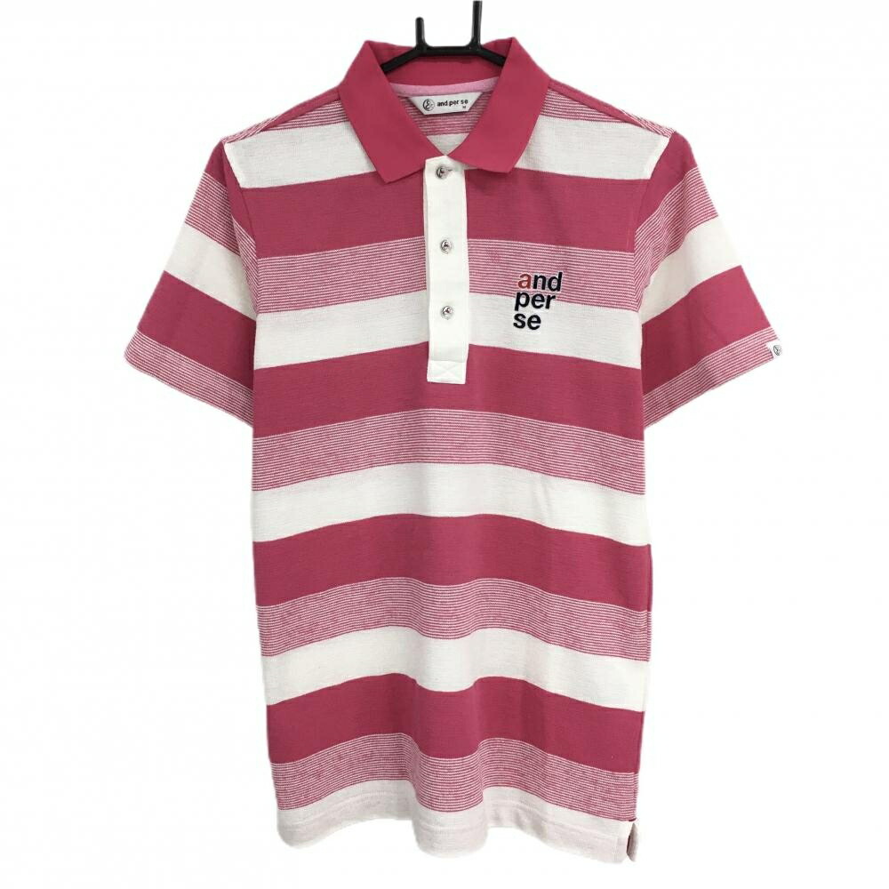 楽天市場】【超美品】アンパスィ 半袖ポロシャツ ネイビー×白 猿