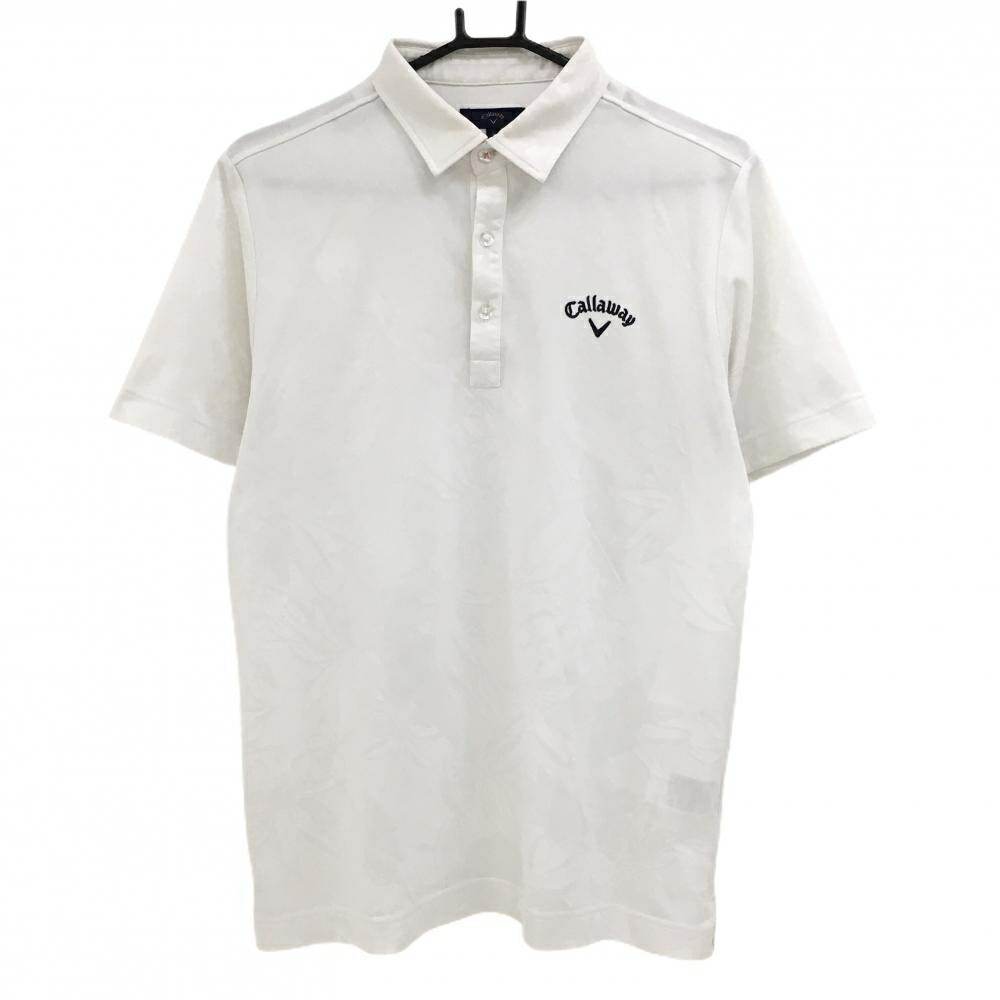 楽天市場】キャロウェイ 半袖ポロシャツ 白×ネイビー ロゴ刺しゅう 袖2