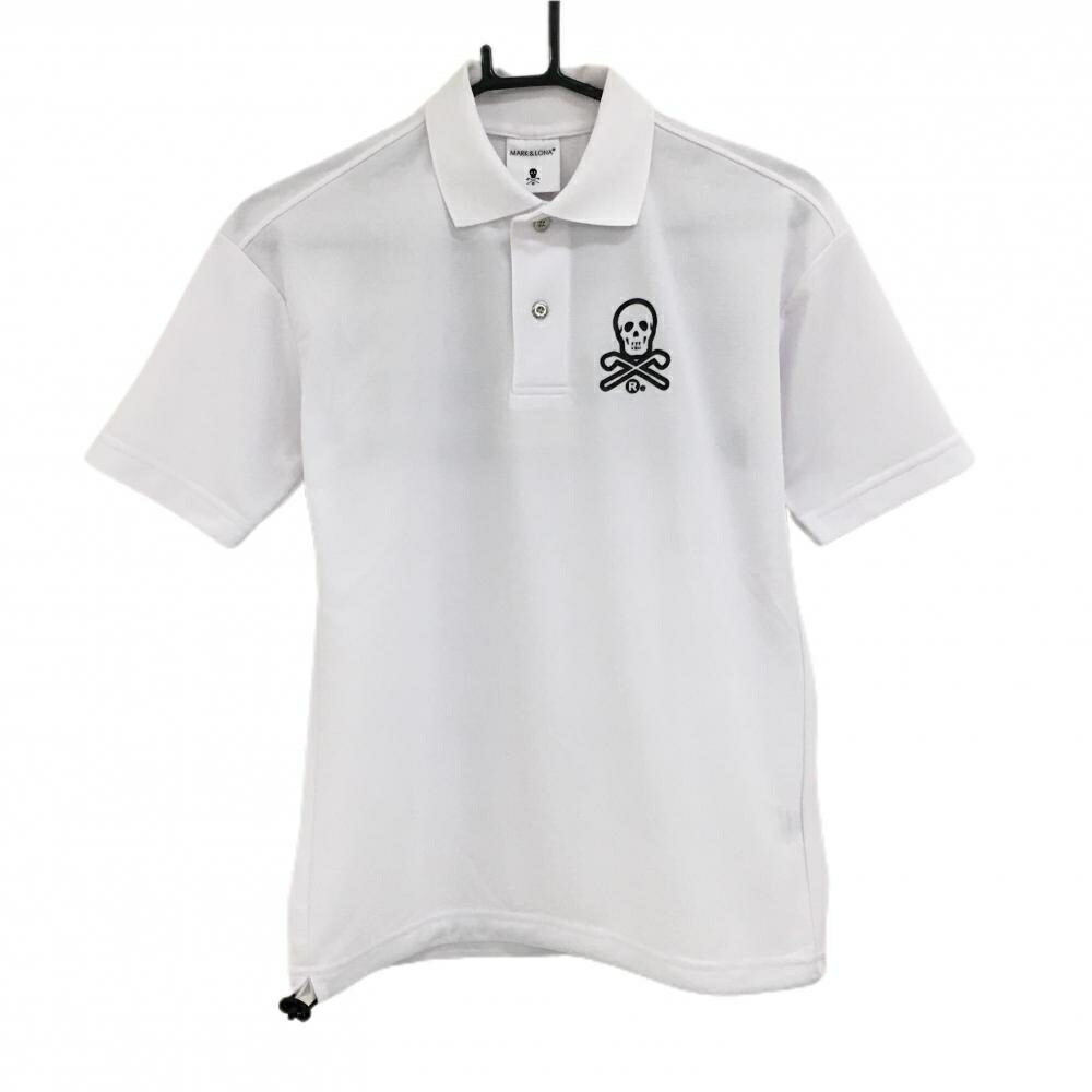 超美品】マスターバニー 半袖ポロシャツ ブルー×白 ロゴ総柄 メンズ 4