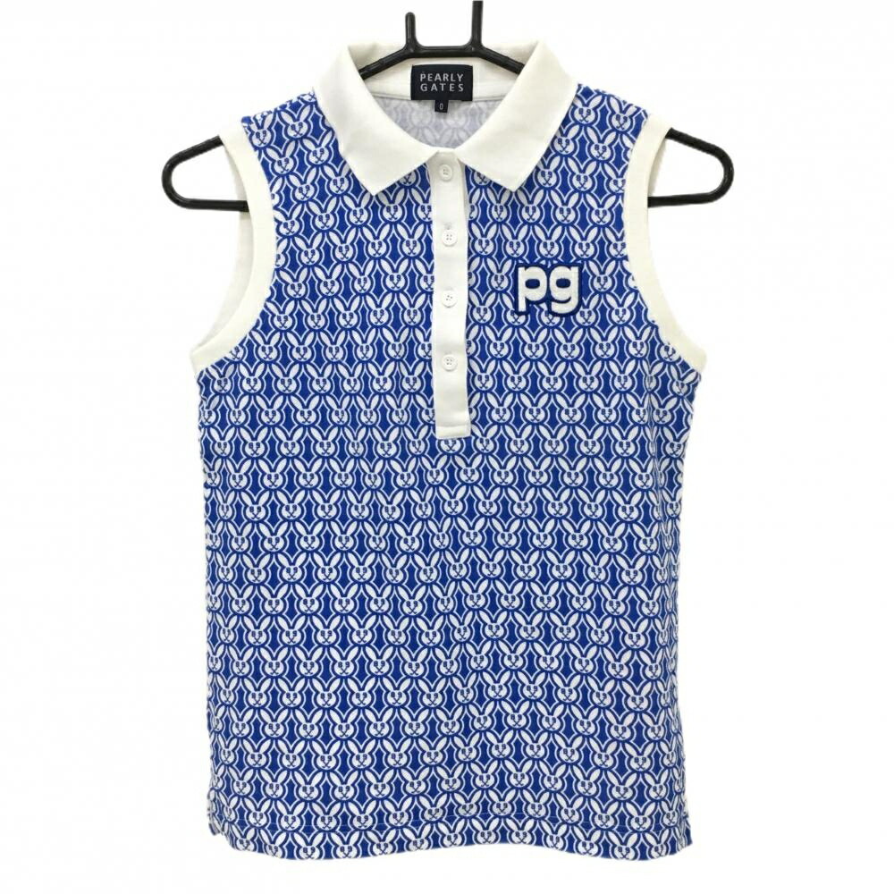 パーリーゲイツボーダーノースリーブポロシャツ PEARLY GATES パーリーゲイツ ノースリーブポロシャツ 白×マルチ