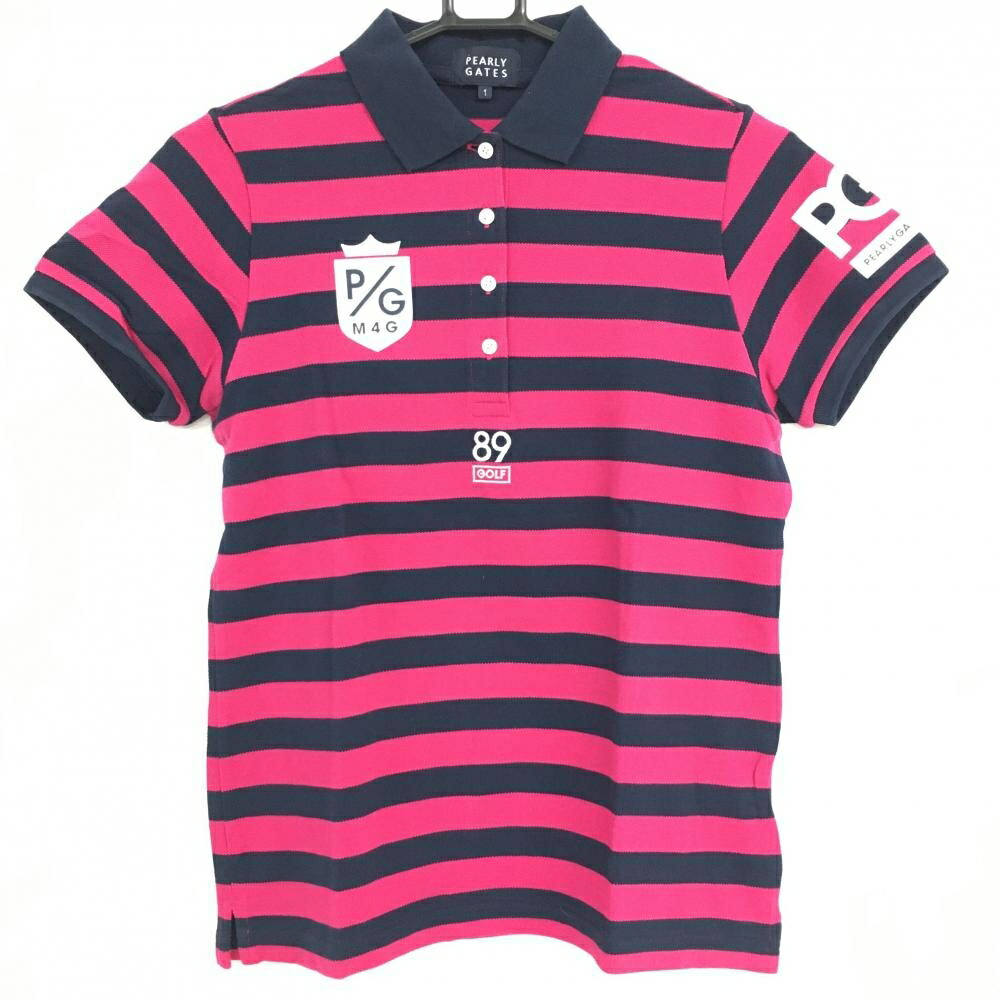 楽天市場】パーリーゲイツ 半袖ポロワンピース ネイビー×白