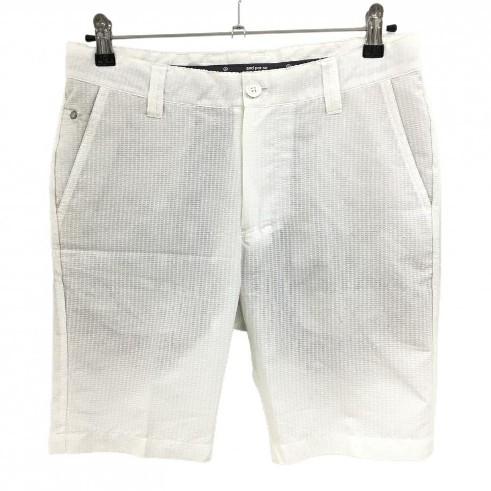 【未使用】アンパスィ　白/ホワイト ゴルフパンツ　Lサイズ 中古 レディース アンパスィ and per se パンツ L 白 ホワイト