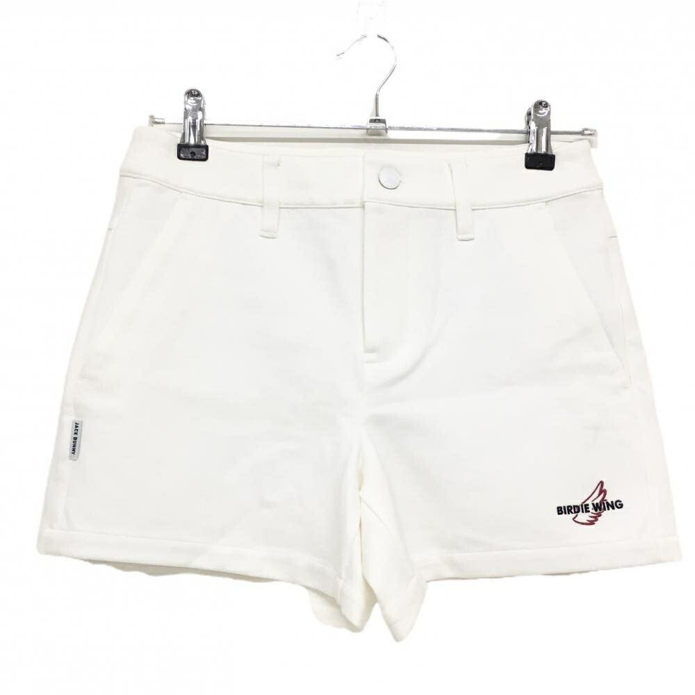 【新品】ジャックバニー×BIRDIE WING ショートパンツ 白 後ロゴプリント レディース 1(M) ゴルフウェア Jack Bunny 7,236円