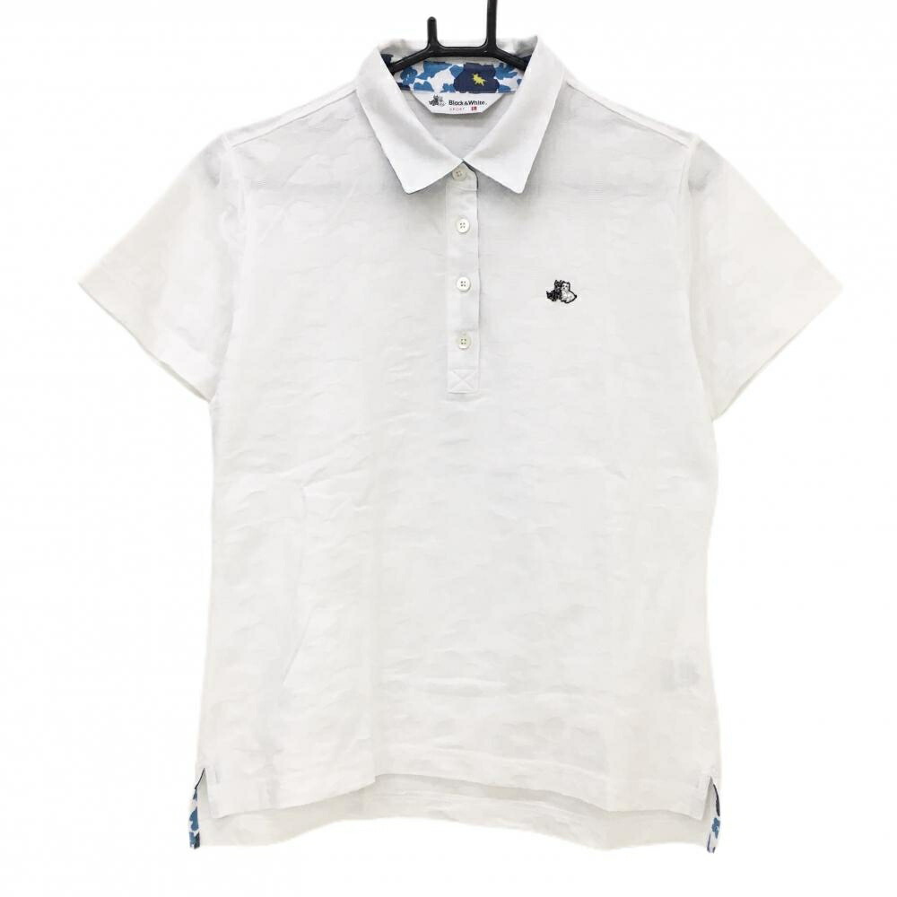 【送料込み】【新品】【ブラック＆ホワイト】【半袖ポロシャツ】【L】 楽天市場】ブラックアンドホワイト 半袖ポロシャツ 白×黒