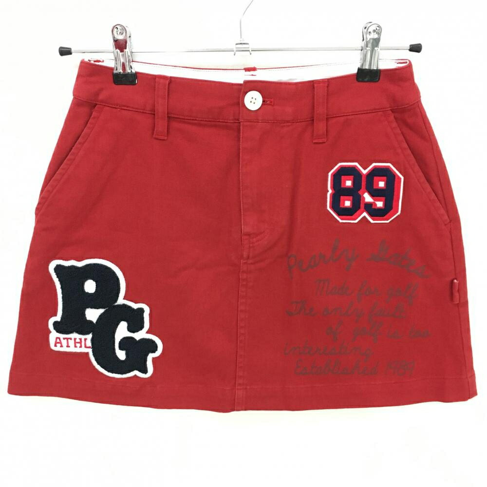 楽天市場】パーリーゲイツ スカート オレンジ 無地 ロゴ刺しゅう