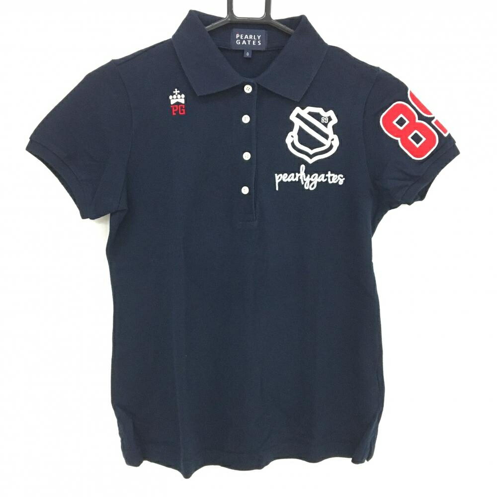楽天市場】【美品】パーリーゲイツ 半袖ポロシャツ 白×ブルー バイ
