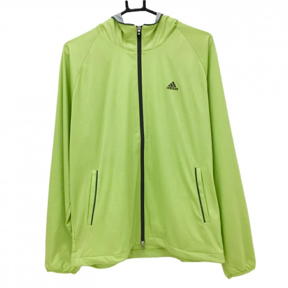 アディダスゴルフ ダブルジップ ジャケット 裏地蓄熱 グリーン 千鳥 Sサイズ アディダスゴルフ ダブルジップ ジャケット 裏地蓄熱 グリーン