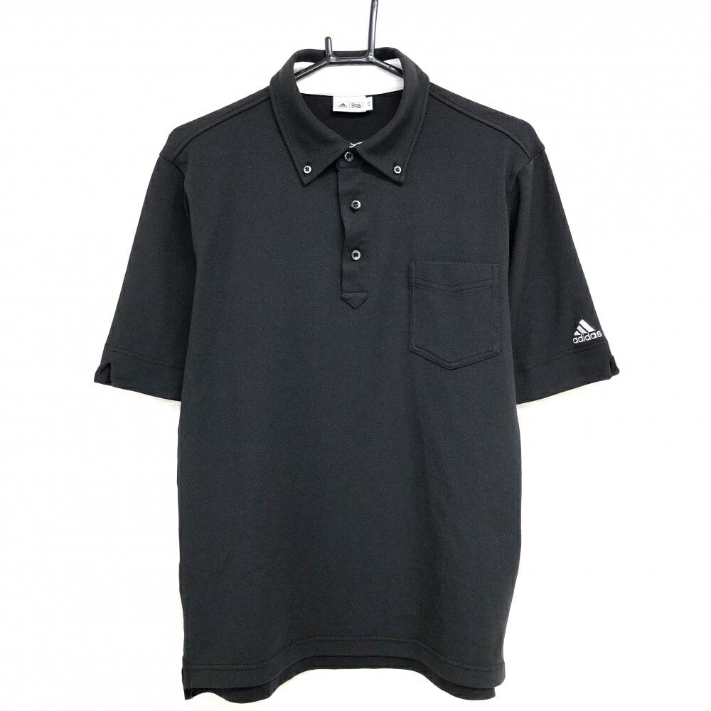 【新品未使用】adidas ドット柄 ポロシャツ 半袖 黒　ゴルフ　スポーツ ADIDAS GOLF アディダスゴルフ 半袖ポロシャツ ドット柄